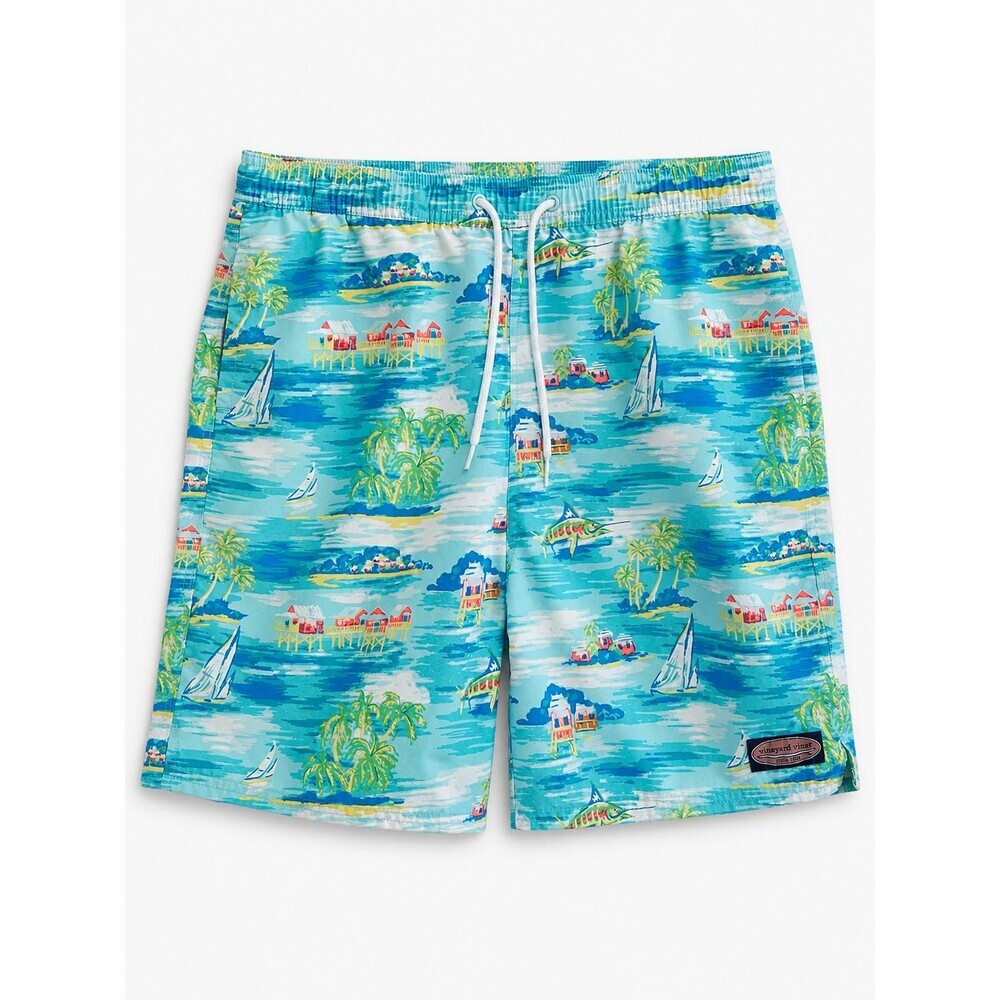 Men's Vineyard Vines Swim Trunks Size XL Pool Beach Shorts Lined Tropical Print